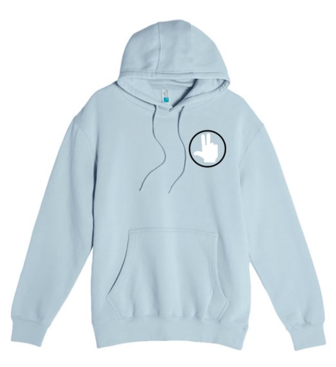 Baby Blue Cotton Hoodie